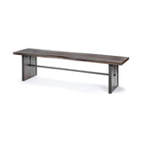 Mercana Ledger I 70L x 17W Brown Live-Edge Wooden Dining Bench