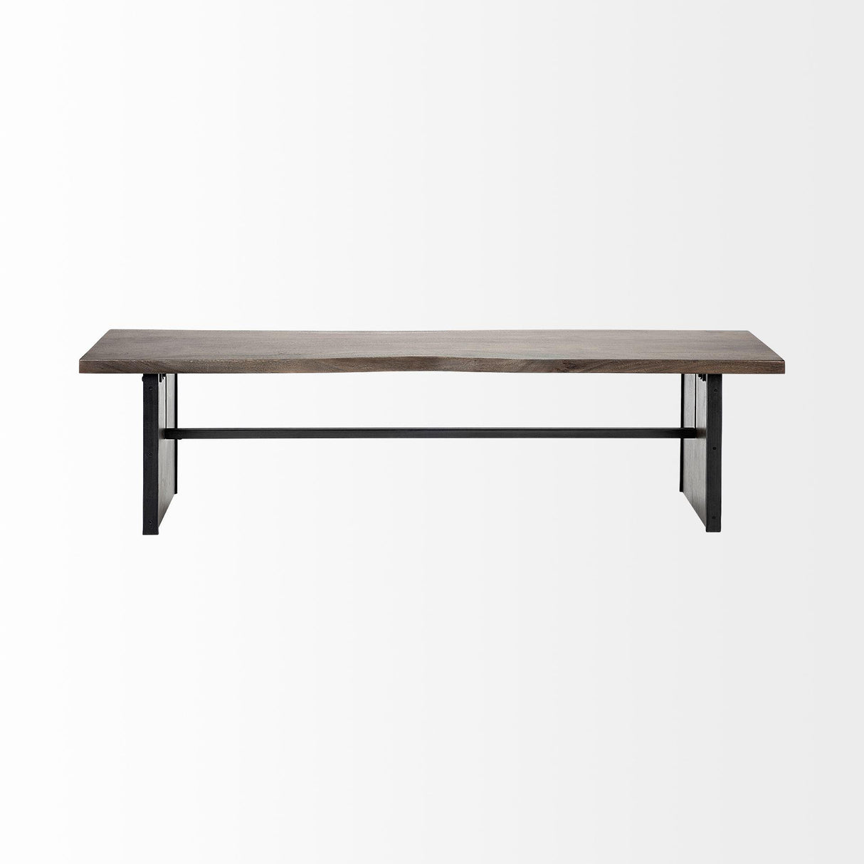 Mercana Ledger I 70L x 17W Brown Live-Edge Wooden Dining Bench