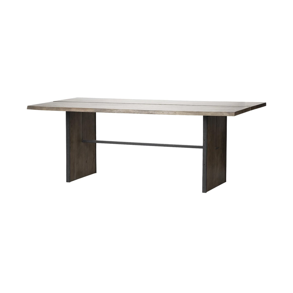 Mercana Ledger III 84x38 Brown Solid Wood Top & Base Dining Table