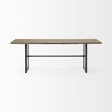 Mercana Ledger III 84x38 Brown Solid Wood Top & Base Dining Table
