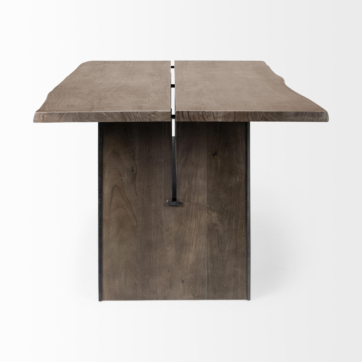 Mercana Ledger III 84x38 Brown Solid Wood Top & Base Dining Table