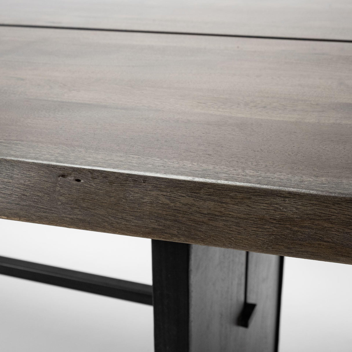 Mercana Ledger III 84x38 Brown Solid Wood Top & Base Dining Table