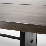 Mercana Ledger III 84x38 Brown Solid Wood Top & Base Dining Table