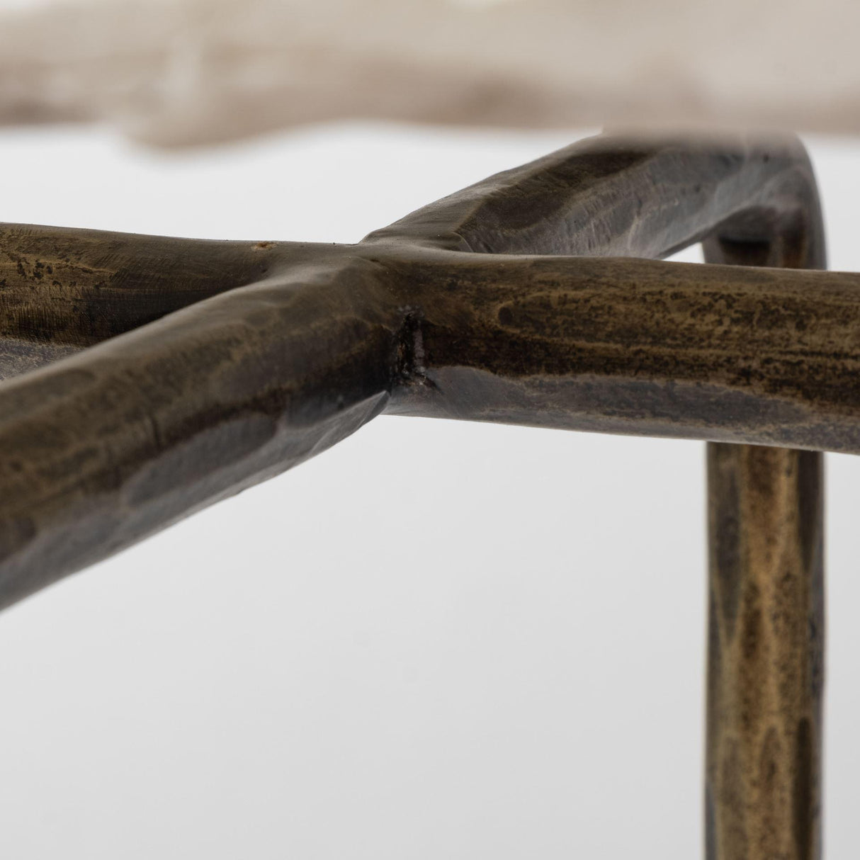 Mercana Pinera III 49L x 17W White Marble Top Gold-Toned Iron Base Console Table
