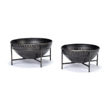 Mercana Cauldron (Set of 2) Brown Metal Bowls
