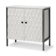Mercana Savannah White Fir Veneer w/ Gray Metal 2-Door Accent Cabinet