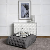 Mercana Savannah White Fir Veneer w/ Gray Metal 2-Door Accent Cabinet