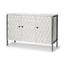 Mercana Savannah White Fir Veneer & Gray Metal 3-Door Accent Cabinet