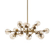 Mercana Rudyard Glass Globe and Gold Metal Chandelier