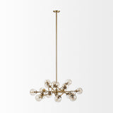 Mercana Rudyard Glass Globe and Gold Metal Chandelier