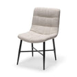 Mercana Barrow I Beige Fabric Wrap Black Metal Frame Dining Chair