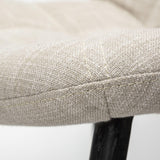 Mercana Barrow I Beige Fabric Wrap Black Metal Frame Dining Chair
