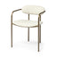 Mercana Parker I Cream Fabric Seat Gold Metal Frame Dining Chair