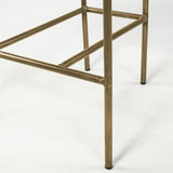 Mercana Parker I Cream Fabric Seat Gold Metal Frame Dining Chair