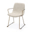 Mercana Sawyer II Beige Fabric Wrap Gold Metal Frame Dining Chair