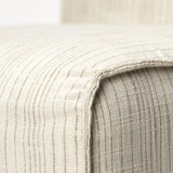 Mercana Damon Fully Upholstered Cream-Toned Fabric Dining Chair on Casters