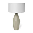 Mercana Piven (29.5"H) Beige Ceramic Base White Linen Shade Table Lamp