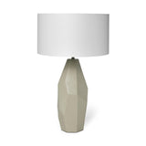 Mercana Piven (29.5"H) Beige Ceramic Base White Linen Shade Table Lamp