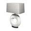 Mercana Celtica (26.8"H) White Resin Ring-Shaped Base Table Lamp