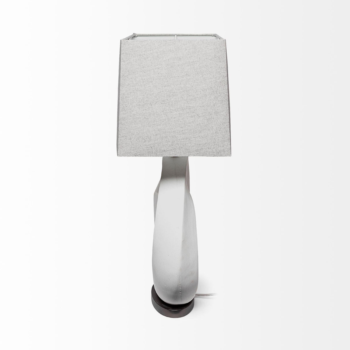 Mercana Celtica (26.8"H) White Resin Ring-Shaped Base Table Lamp