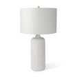 Mercana Melanie 17.0L x 17.0W x 30.5H White Shade W/White Base Table Lamp
