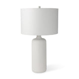 Mercana Melanie 17.0L x 17.0W x 30.5H White Shade W/White Base Table Lamp