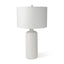 Mercana Melanie 17.0L x 17.0W x 30.5H White Shade W/White Base Table Lamp