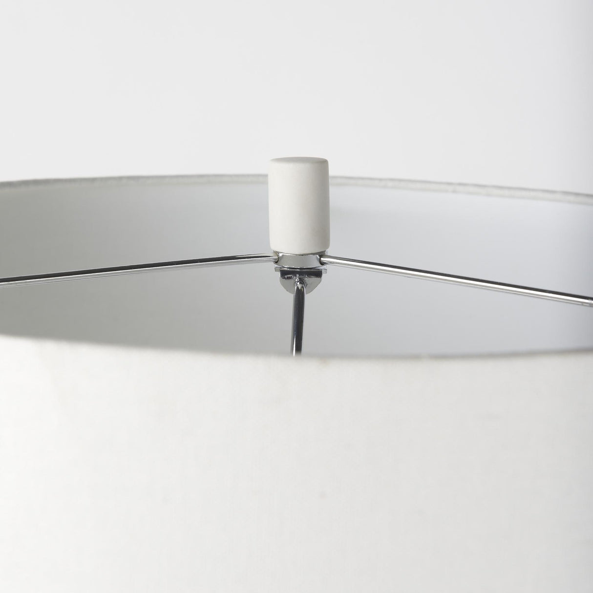 Mercana Melanie 17.0L x 17.0W x 30.5H White Shade W/White Base Table Lamp