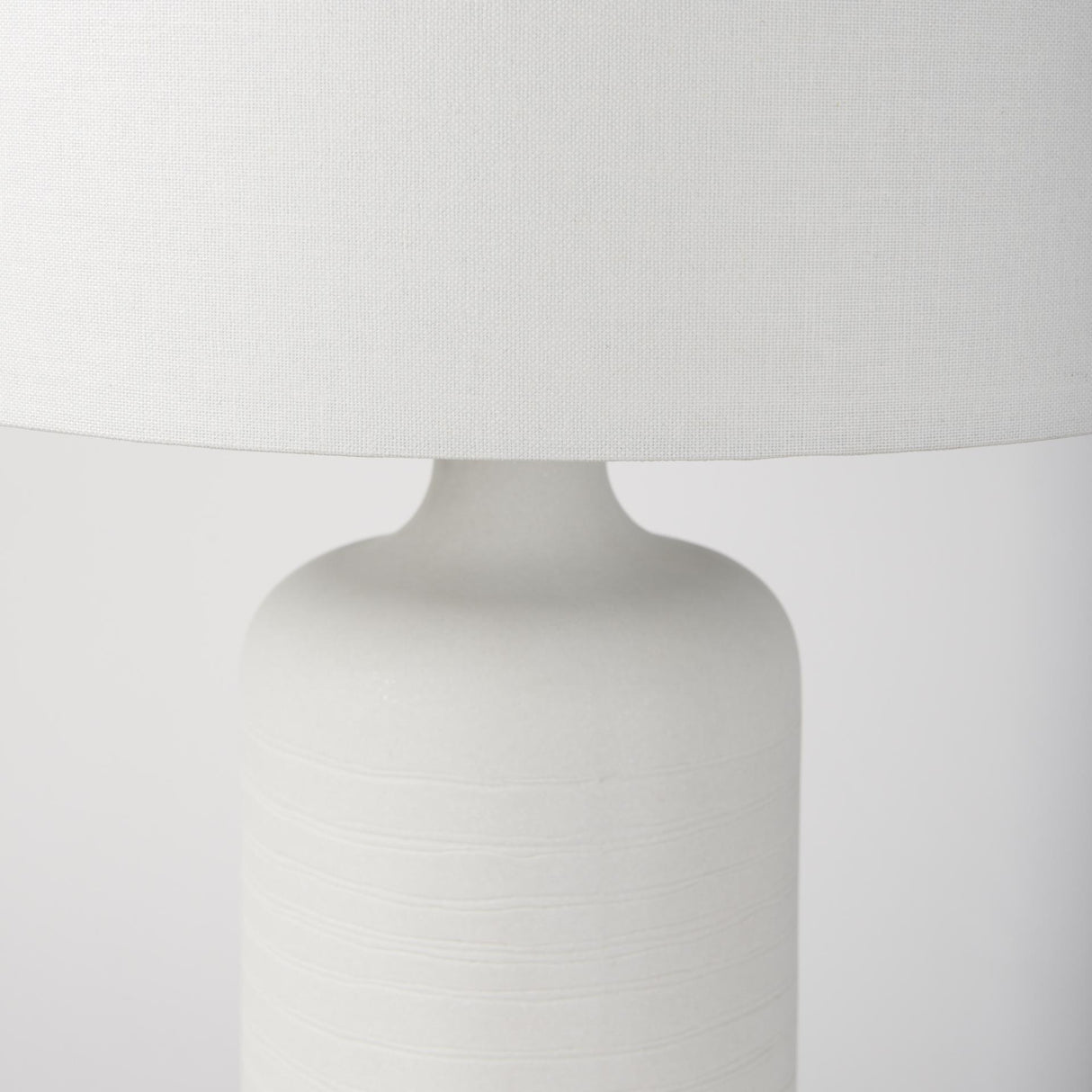 Mercana Melanie 17.0L x 17.0W x 30.5H White Shade W/White Base Table Lamp