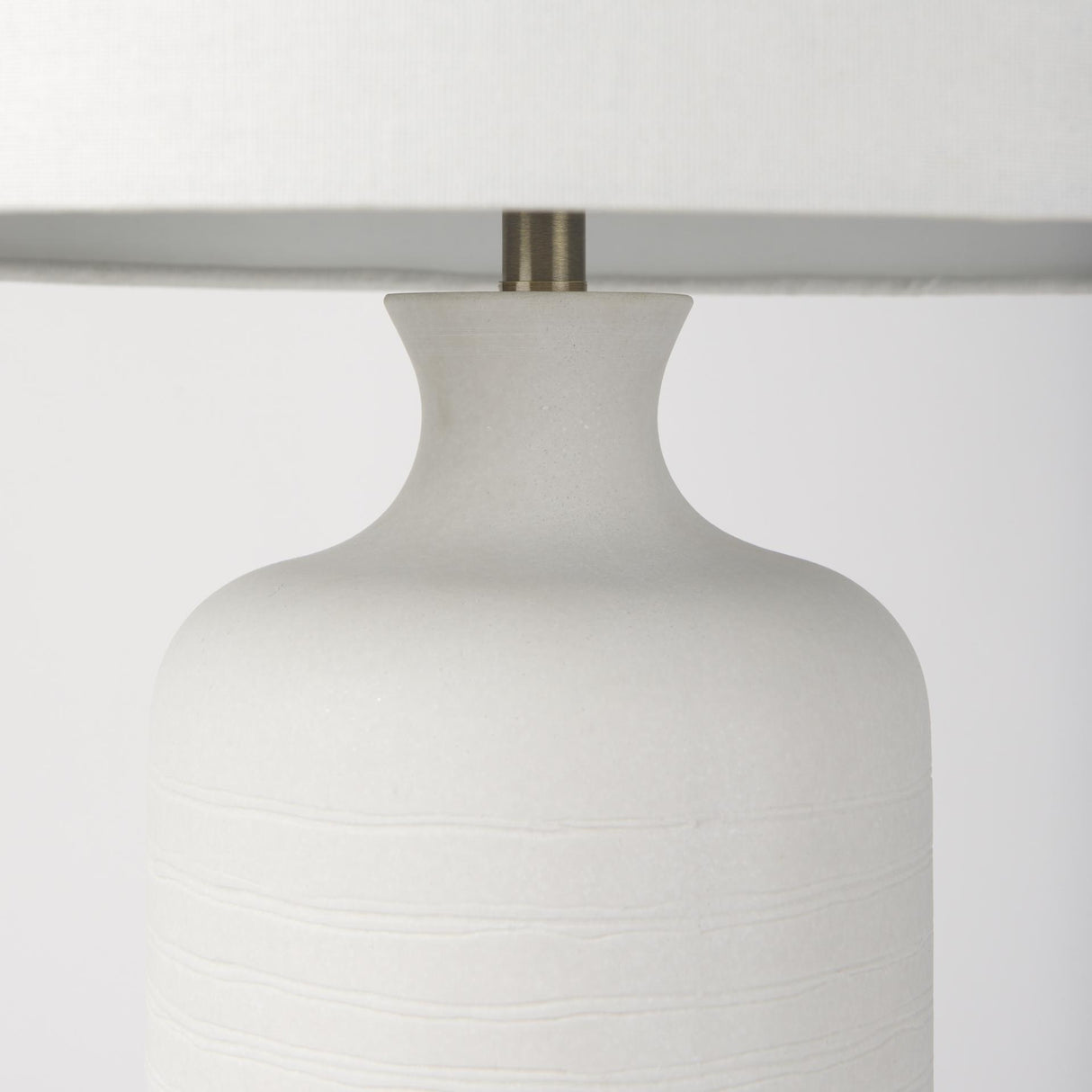 Mercana Melanie 17.0L x 17.0W x 30.5H White Shade W/White Base Table Lamp