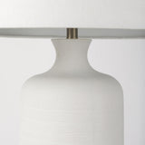 Mercana Melanie 17.0L x 17.0W x 30.5H White Shade W/White Base Table Lamp