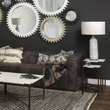 Mercana Harlan (30.5"H) Beige-Toned Fabric Shade Gray Concrete Base Table Lamp