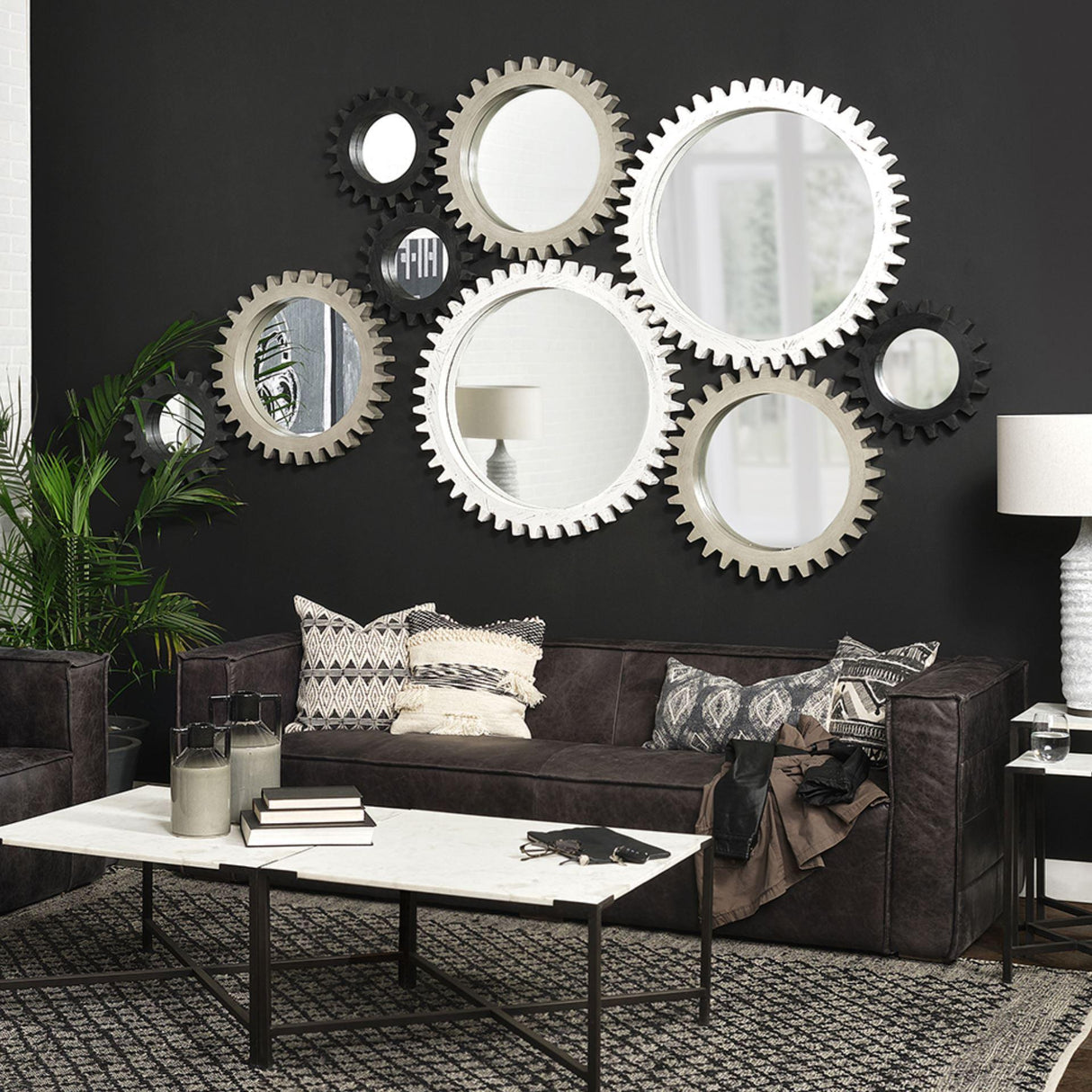 Mercana Beardell 18 x 18 Cream And Black Details With Tassels Decorative Pillow Cover