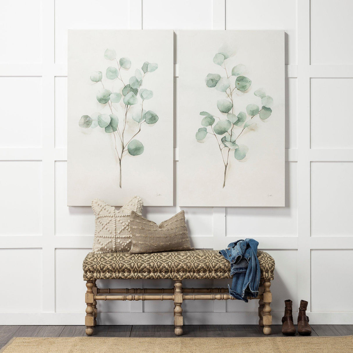 Mercana Leroy 18 x 18 Cream Raised Pattern Detail Decorative Pillow Cover