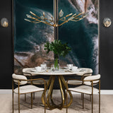 Mercana Rubeus I 5.5x 9 Brass Toned Metal w/Frosted Glass Circular Wall Sconce