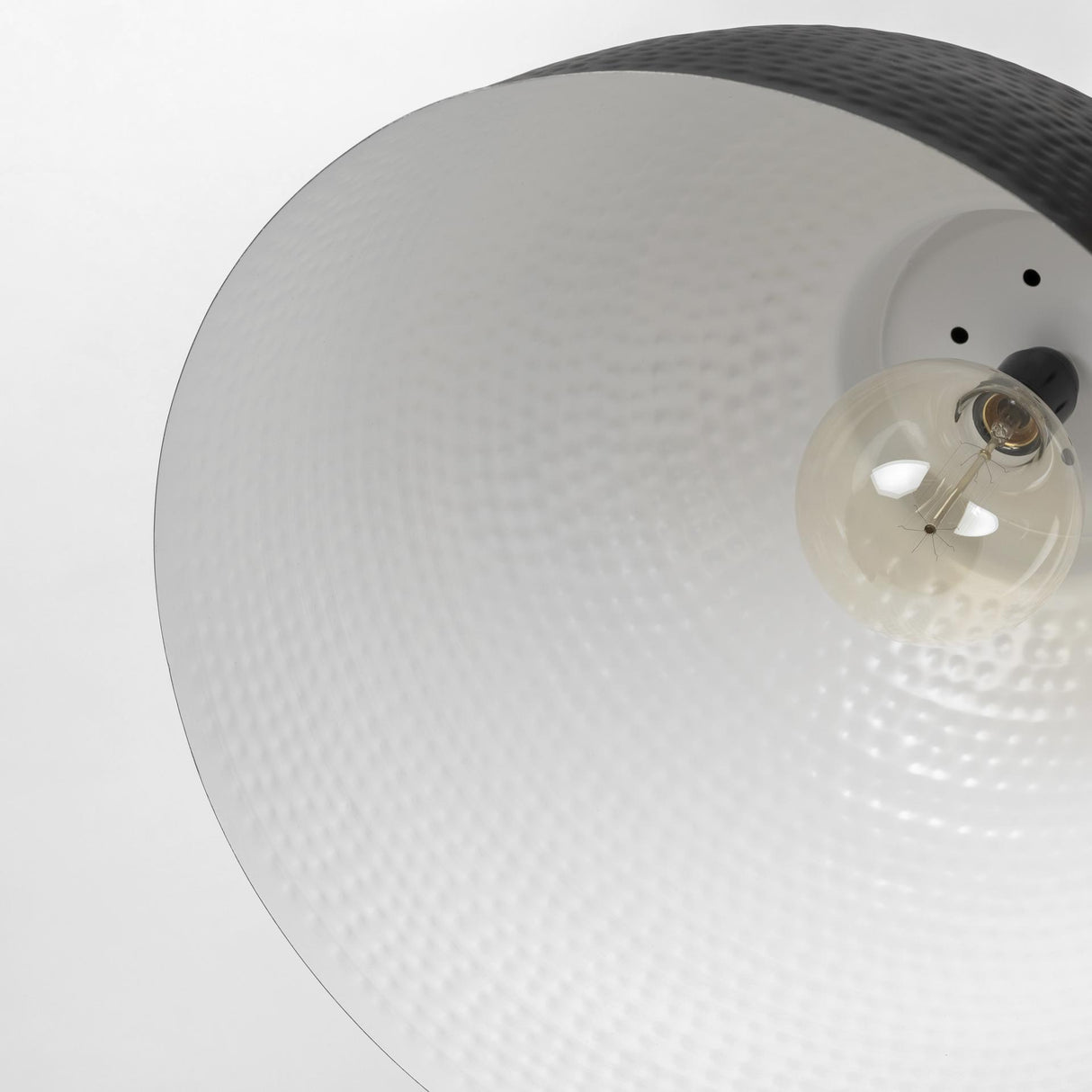 Mercana Minerva 19x22 Metallic Gray Hammered Detail Pendant Light