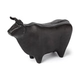 Mercana Taurus II 9L x 4W Black Cast Aluminum Bull Decorative Object