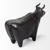 Mercana Taurus II 9L x 4W Black Cast Aluminum Bull Decorative Object