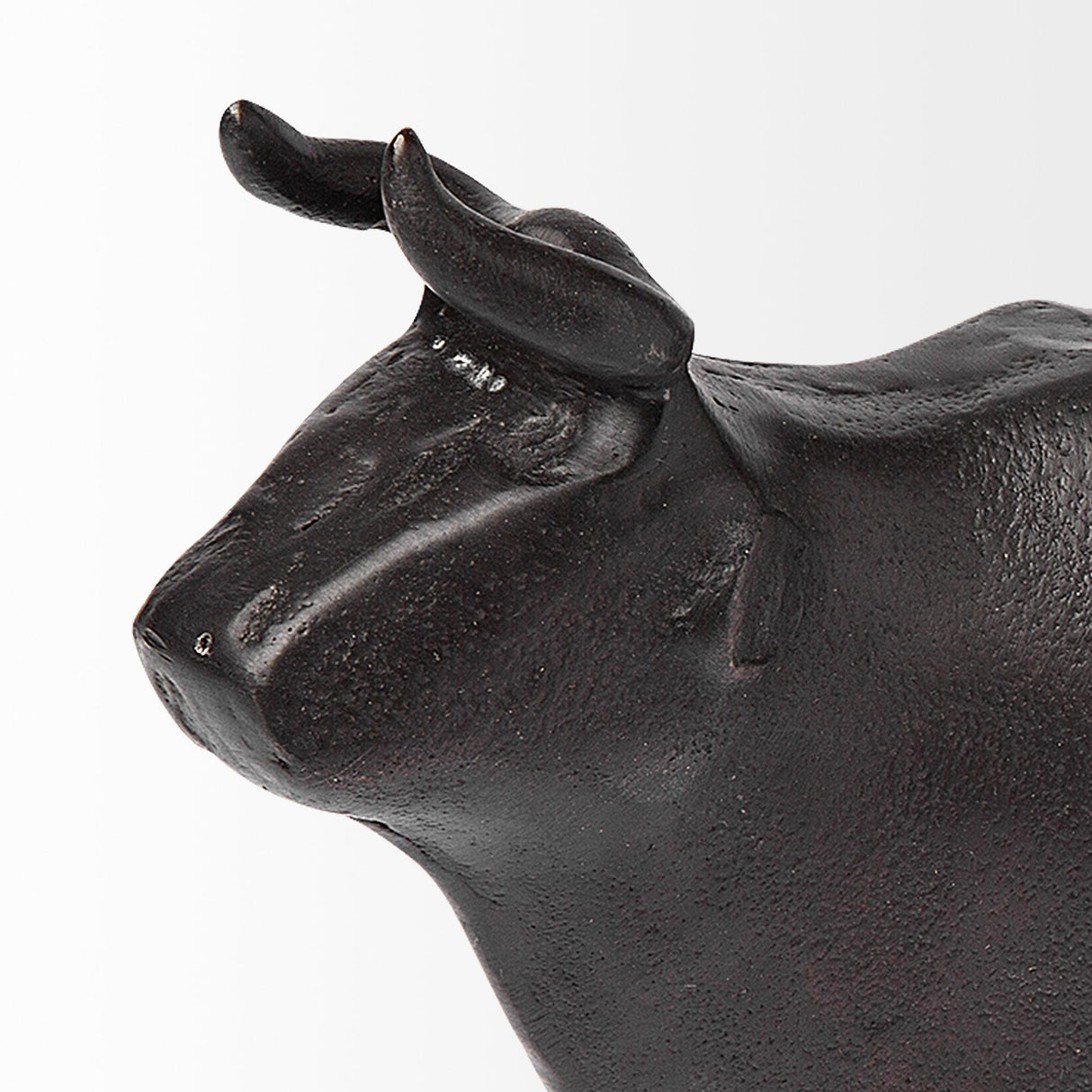Mercana Taurus II 9L x 4W Black Cast Aluminum Bull Decorative Object