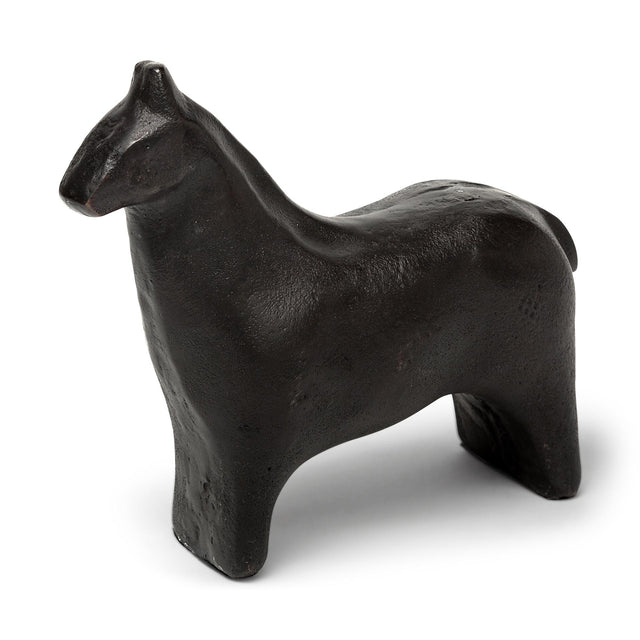 Mercana Sphynx II 7L x 2W Black Cast Aluminum Horse Shaped Object