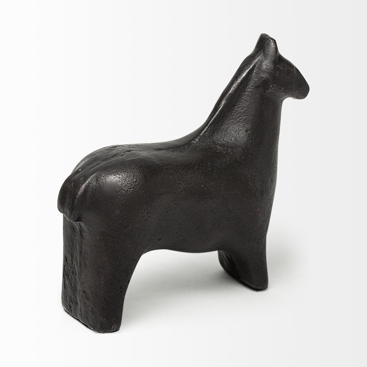Mercana Sphynx II 7L x 2W Black Cast Aluminum Horse Shaped Object