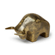 Mercana Tauro I 9L x 4W Gold Cast Aluminum Raging Bull