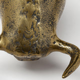 Mercana Tauro I 9L x 4W Gold Cast Aluminum Raging Bull