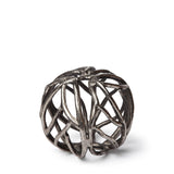 Mercana Sphaira I Small 5L x 5W Silver Cast Aluminum Decorative Tree Branch Orb
