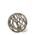 Mercana Sphaira Noir I Small 5L x 5W Gold Cast Aluminum Decorative Tree Branch Orb