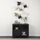 Mercana Sphaira Noir I Small 5L x 5W Gold Cast Aluminum Decorative Tree Branch Orb