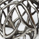 Mercana Sphaira II Large 7L x 7W Silver Cast Aluminum Decorative Tree Branch Orb