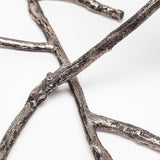 Mercana Vine I Distressed Silver Metal Creeper Five Candle Table Candle Holder