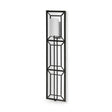 Mercana Noah 12.2x55 Black Metal w/White Fabric Shade Rectangular Wall Sconce