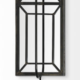 Mercana Noah 12.2x55 Black Metal w/White Fabric Shade Rectangular Wall Sconce